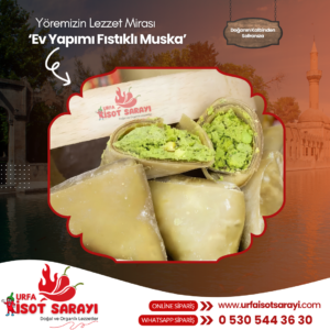 Şanlıurfa Organik Ev Yapımı Fıstıklı Muska 1 Kg