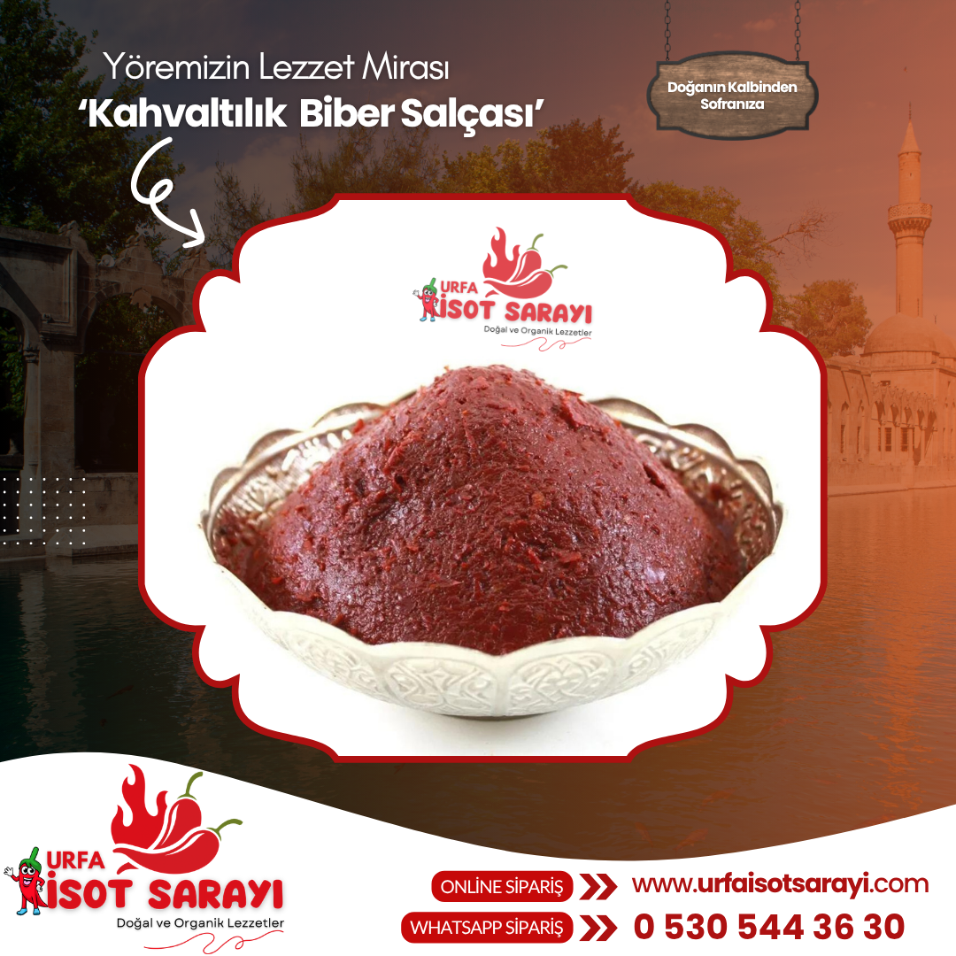 Şanlıurfa Organik El Ve Ev Yapımı Kahvaltılık Az Acılı Biber Salçası