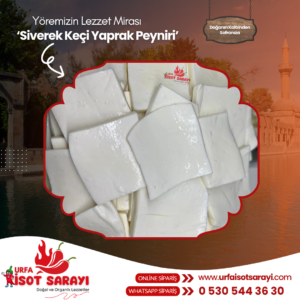 Şanlıurfa Organik El Ve Ev Yapımı Az Tuzlu Keçi Siverek Yaprak Peyniri 1 kg