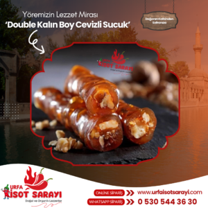 Duble Kalın Boy Cevizli Sucuk Organik Üretilmiştir 1 Kg