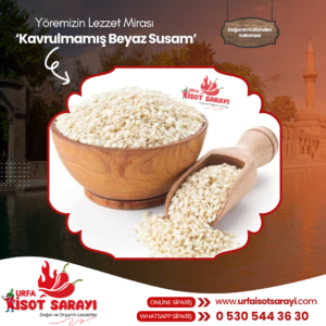 Şanlıurfa Organik Pastalık Böreklik Çiğ Kavrulmamış Beyaz Susam 250 Gr